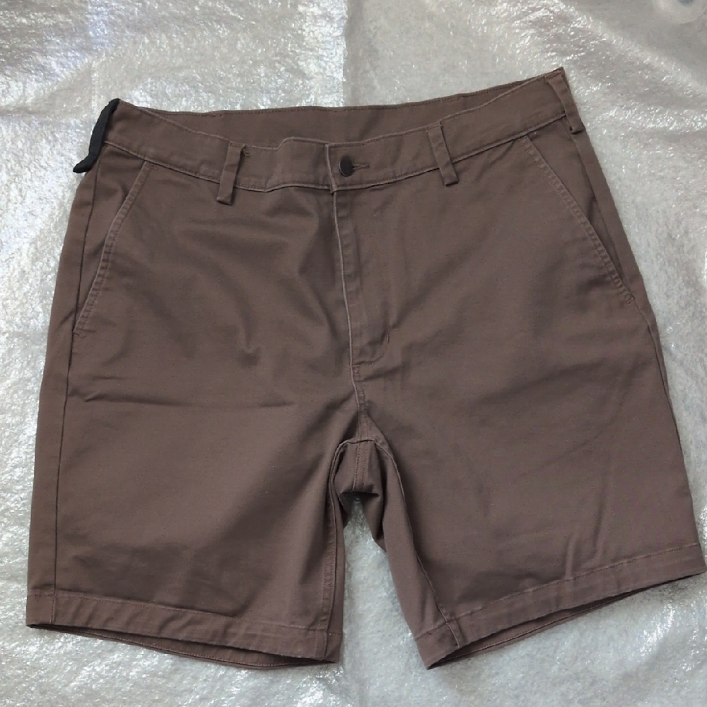 Duluth Trading Co Brown Flat Front Shorts Versatile Style